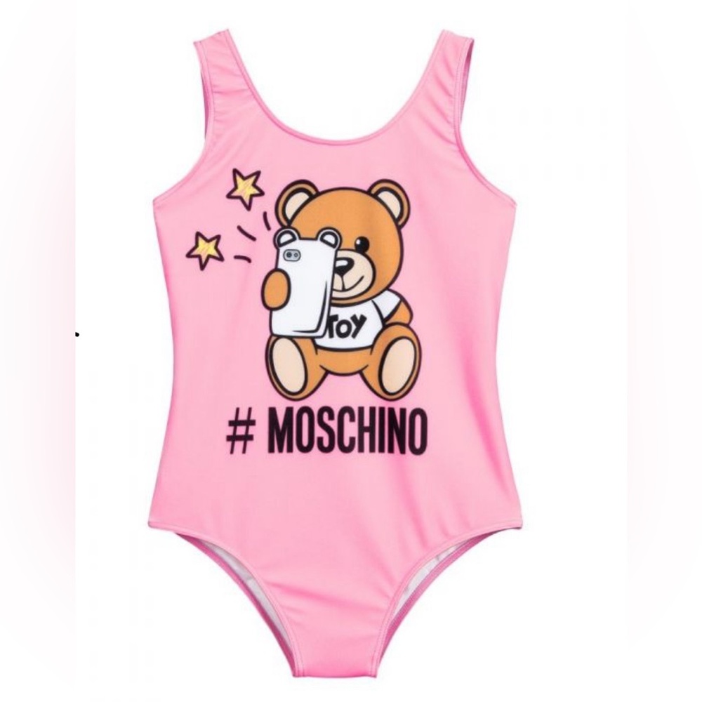 Moschino Teddy Bear Girls Pink Swimsuit size 6
